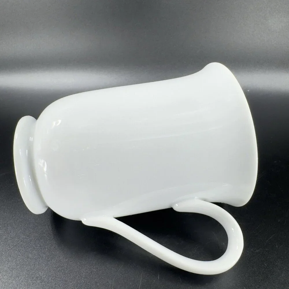 Pottery Barn PB White Porcelain Footed Coffee Mug Cup Set 2 Mugs Cups‎ Japan VTG